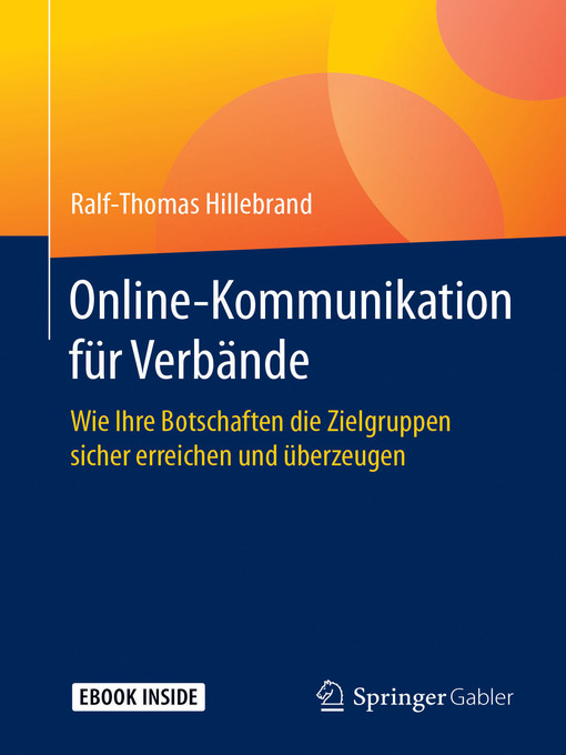 Title details for Online-Kommunikation für Verbände by Ralf-Thomas Hillebrand - Available